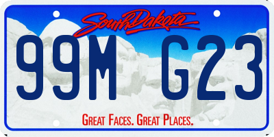 SD license plate 99MG23