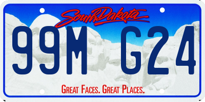SD license plate 99MG24