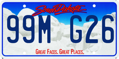 SD license plate 99MG26