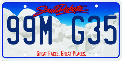 SD license plate 99MG35