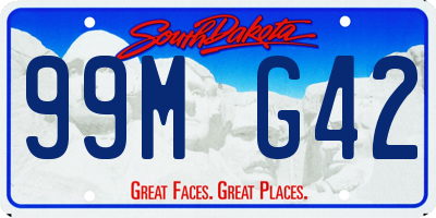 SD license plate 99MG42