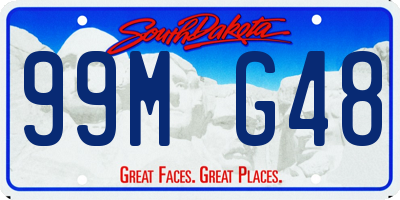 SD license plate 99MG48