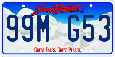 SD license plate 99MG53
