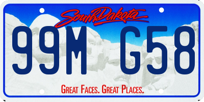 SD license plate 99MG58