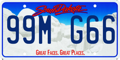 SD license plate 99MG66