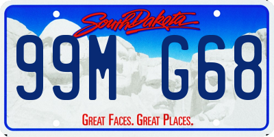 SD license plate 99MG68
