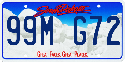 SD license plate 99MG72