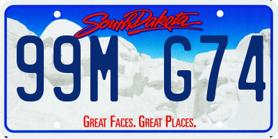 SD license plate 99MG74