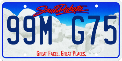 SD license plate 99MG75