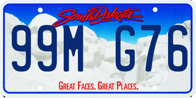 SD license plate 99MG76