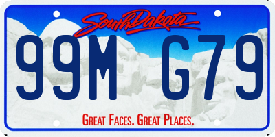 SD license plate 99MG79