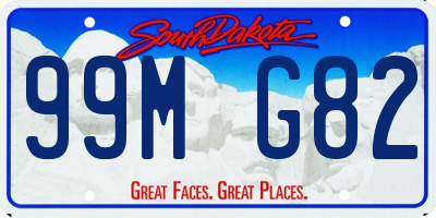 SD license plate 99MG82