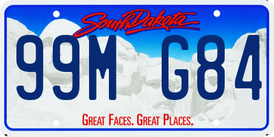 SD license plate 99MG84