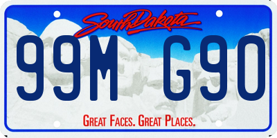 SD license plate 99MG90