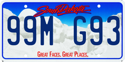 SD license plate 99MG93