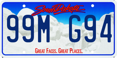 SD license plate 99MG94
