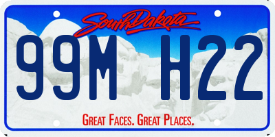 SD license plate 99MH22