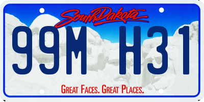 SD license plate 99MH31