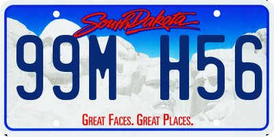 SD license plate 99MH56