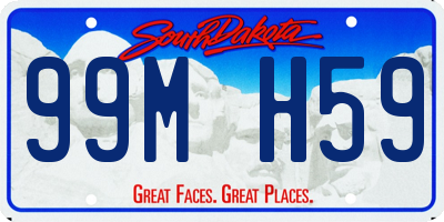 SD license plate 99MH59