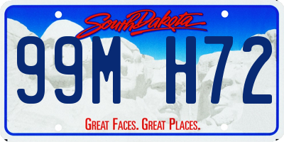SD license plate 99MH72