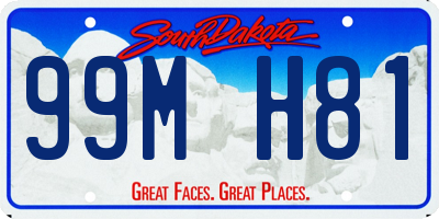 SD license plate 99MH81