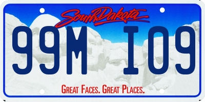 SD license plate 99MI09