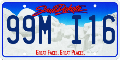 SD license plate 99MI16