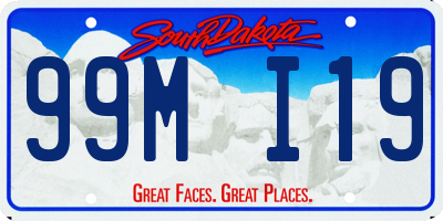 SD license plate 99MI19