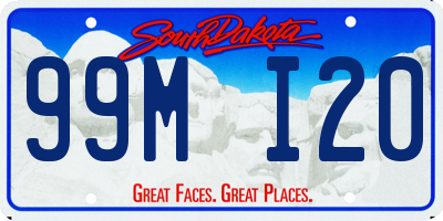 SD license plate 99MI20