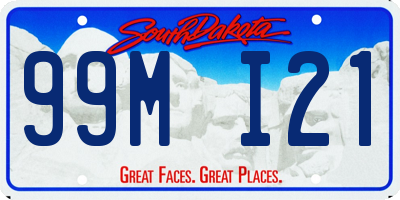 SD license plate 99MI21