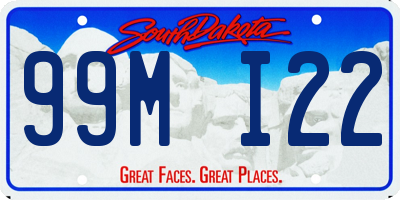 SD license plate 99MI22