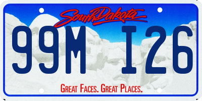 SD license plate 99MI26