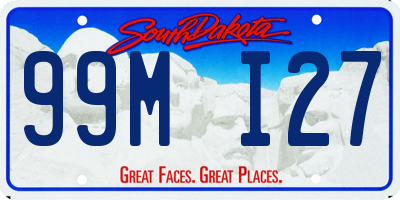 SD license plate 99MI27