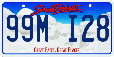 SD license plate 99MI28