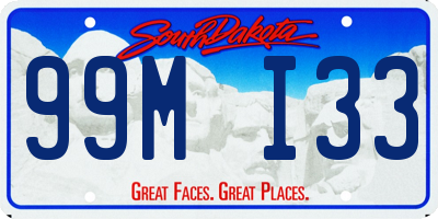 SD license plate 99MI33