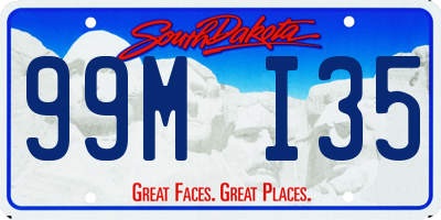 SD license plate 99MI35