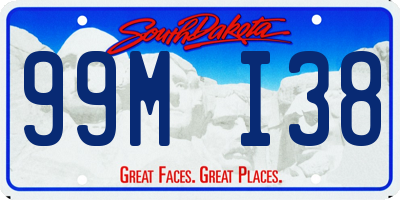 SD license plate 99MI38