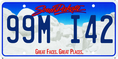 SD license plate 99MI42
