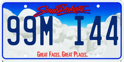 SD license plate 99MI44