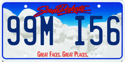 SD license plate 99MI56