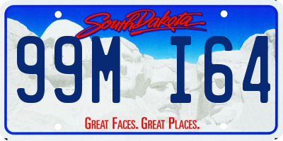 SD license plate 99MI64