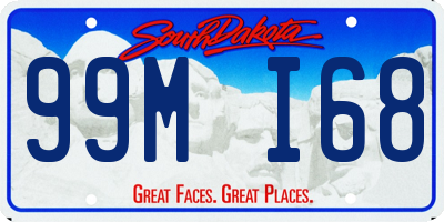 SD license plate 99MI68