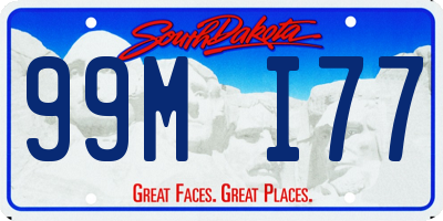 SD license plate 99MI77