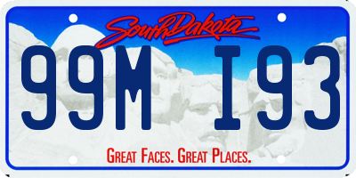 SD license plate 99MI93