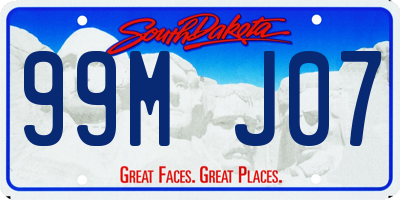 SD license plate 99MJ07