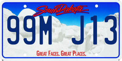 SD license plate 99MJ13
