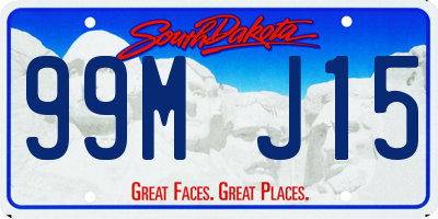 SD license plate 99MJ15
