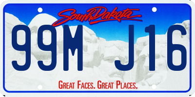 SD license plate 99MJ16