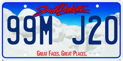 SD license plate 99MJ20